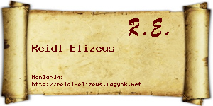 Reidl Elizeus névjegykártya